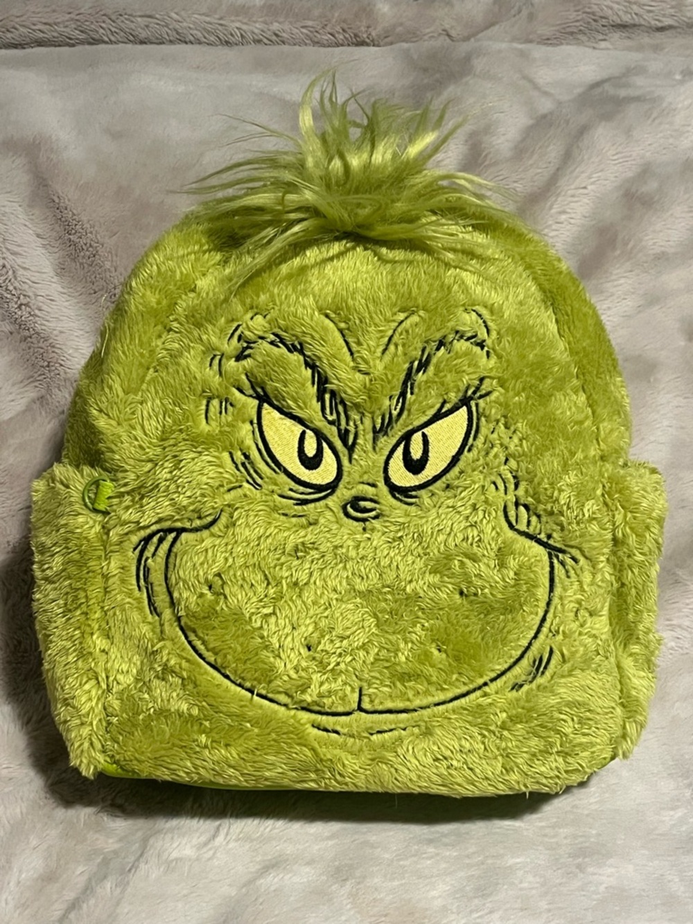 Universal Studios Plush Grinch Character Green Backpack